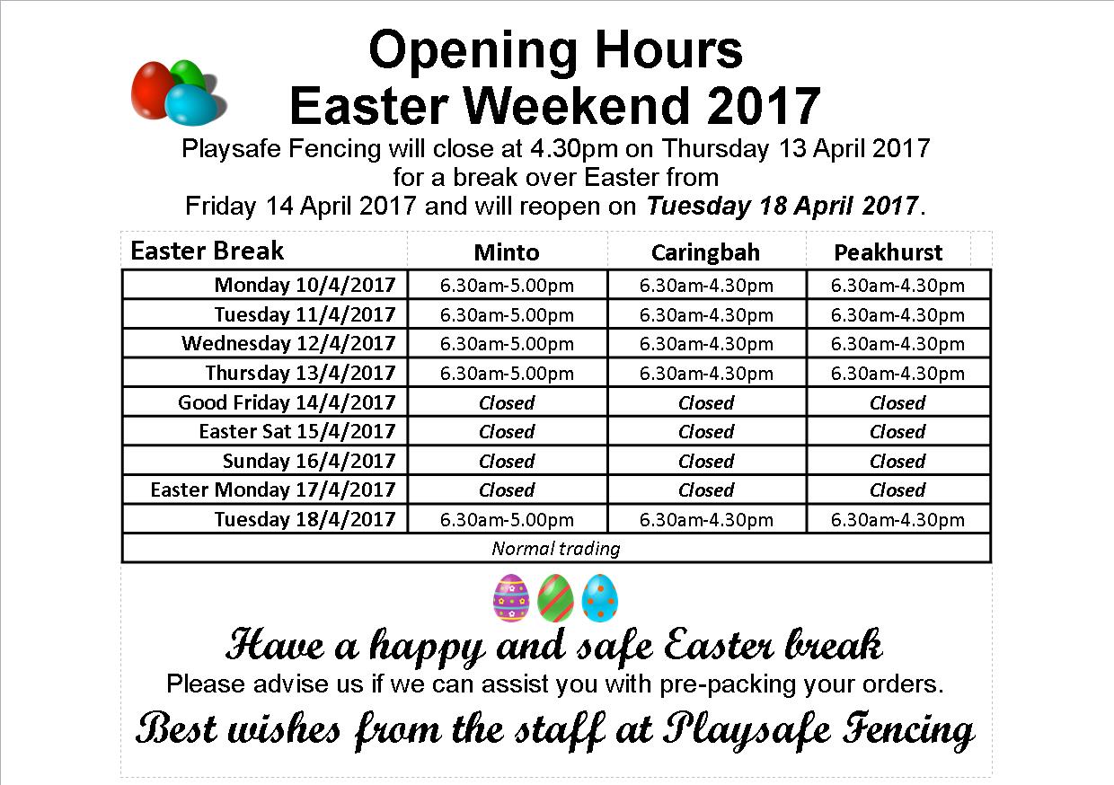 Forex trading hours easter 2017